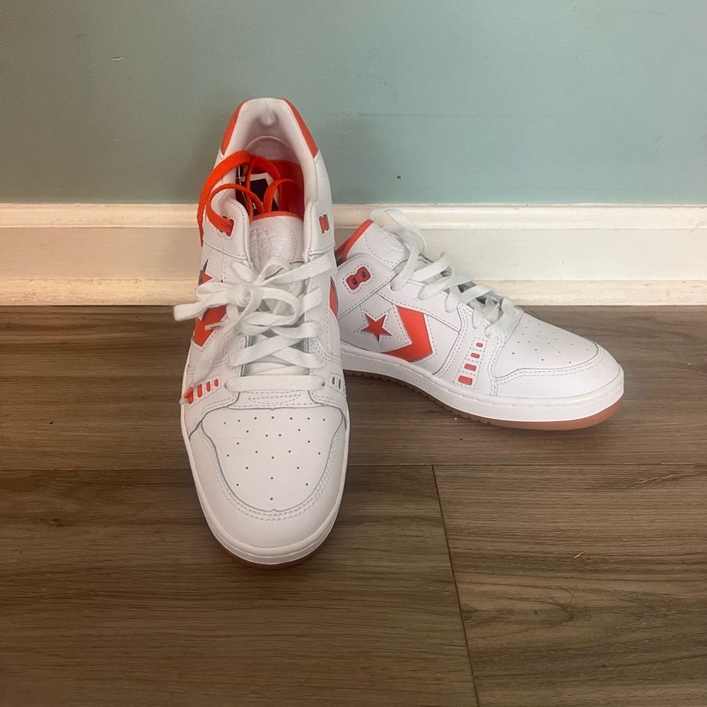 Converse as pro White and Orange High-Tops shoes men’s 9 - Picture 1 of 8